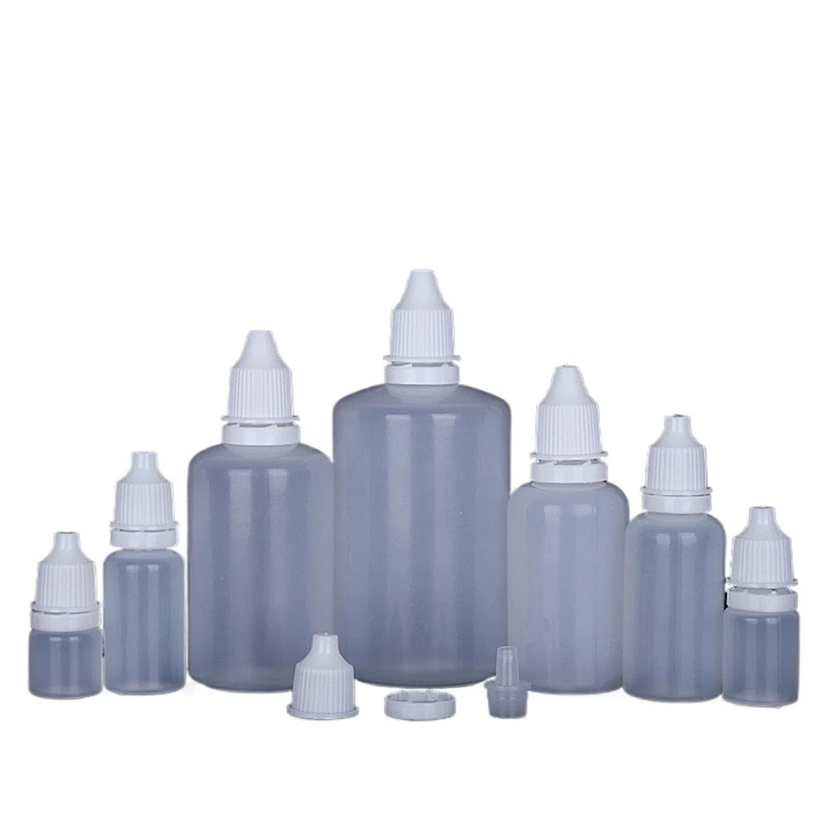 100 szt. plastikowych pustych butelek, wyciskane butelki z zakraplaczem, przenośne plastikowe pojemniki do wielokrotnego napełniania, pusta butelka do butelkowania (100 szt. x 10 ml)
