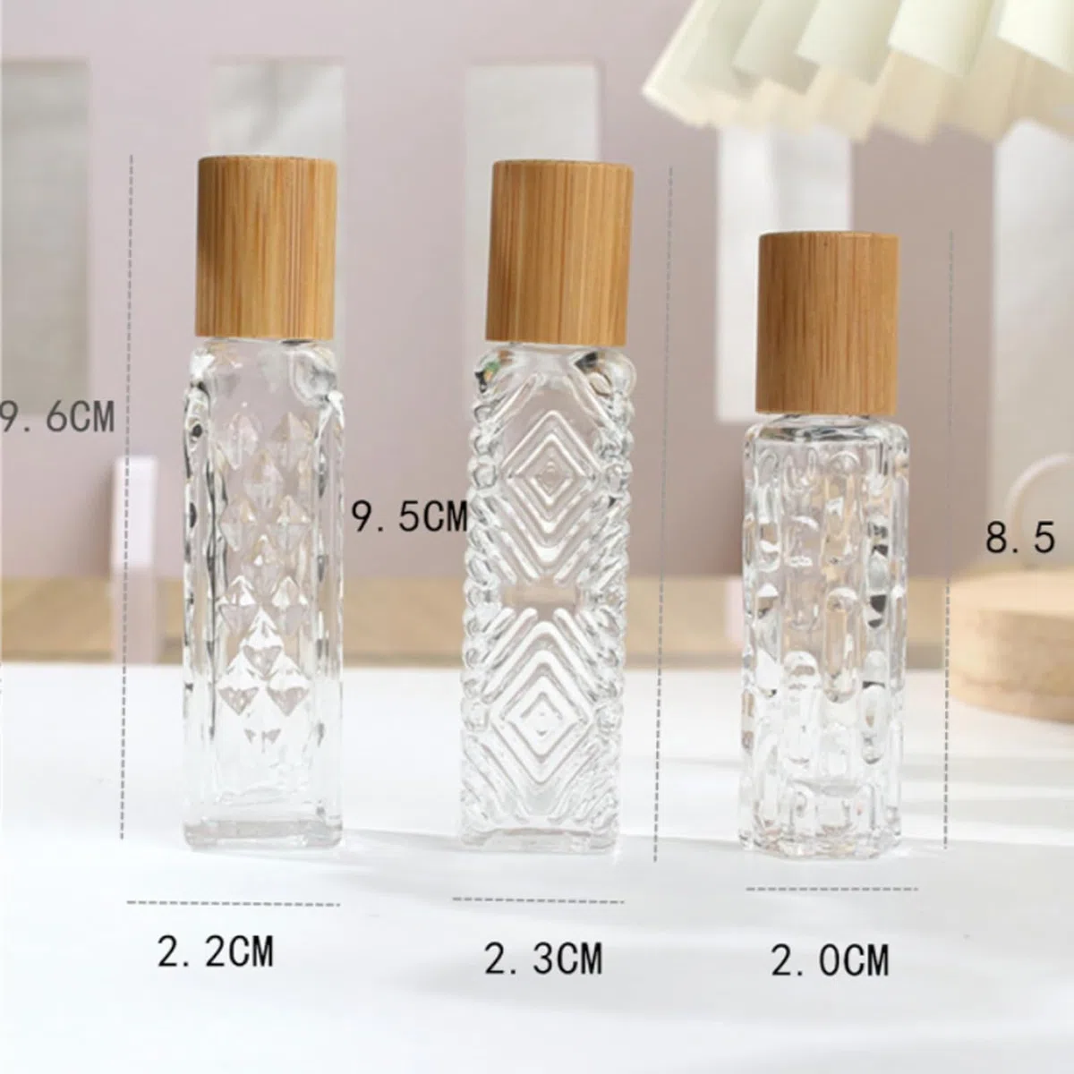 Minibutelki podróżne na perfumy, atomizer do perfum 10 ml Butelki na olejki eteryczne o pojemności 12 ml Szklane butelki na rolkach z kulkami Butelki na perfumy Fiolki Przezroczysta butelka podróżna w